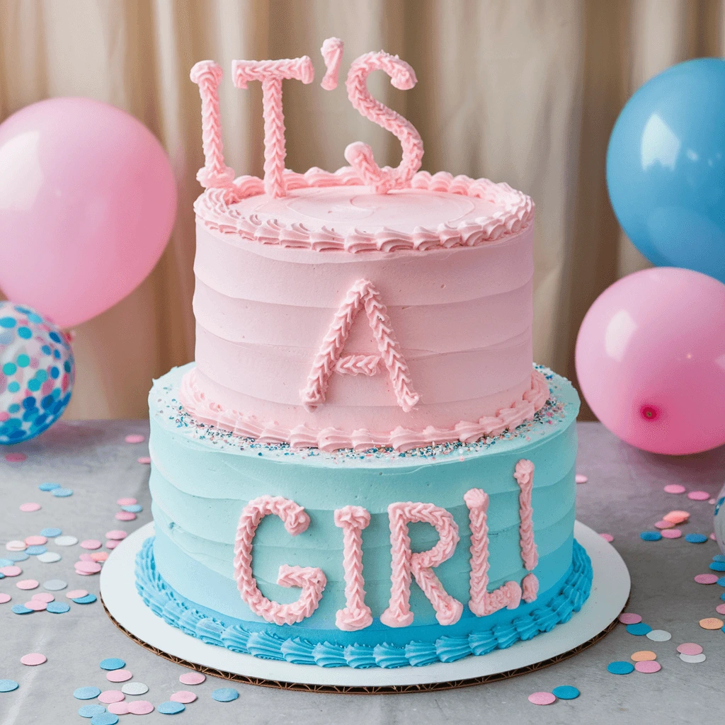 gender reveal cake